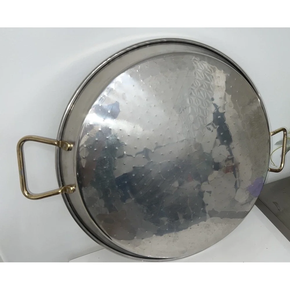 (..25N)16 Inch Stainless Steel Paella Pan,  Made In Spain